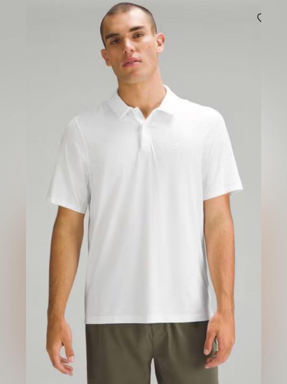 LULULEMON Logo Sport Polo Short Sleeve Shirt